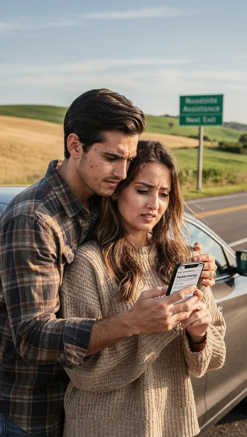 Символ безопасности водителя с изображением щита и автомобиля.