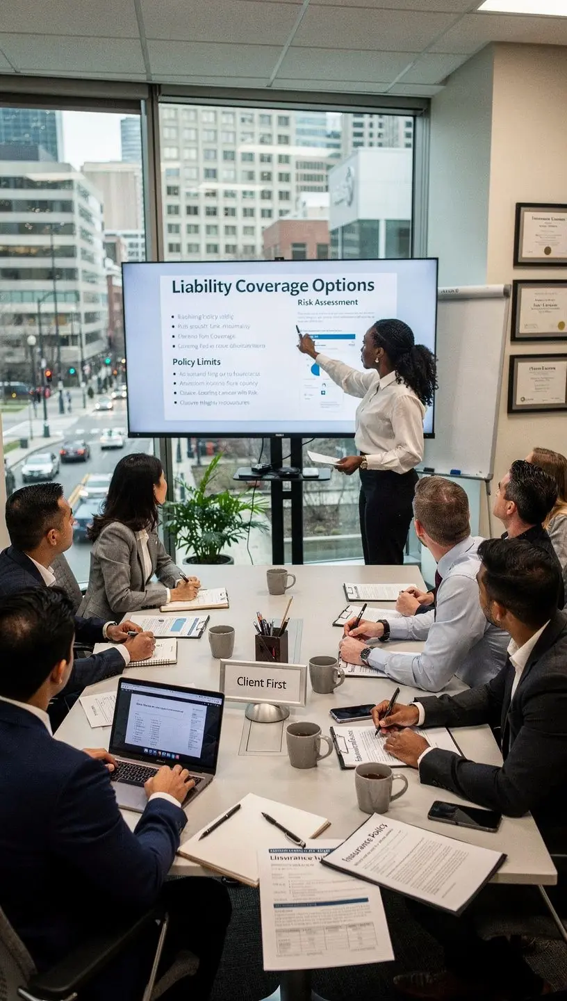 Изображение автомобиля, застрахованного на случай аварии, стоящего на обочине дороги.