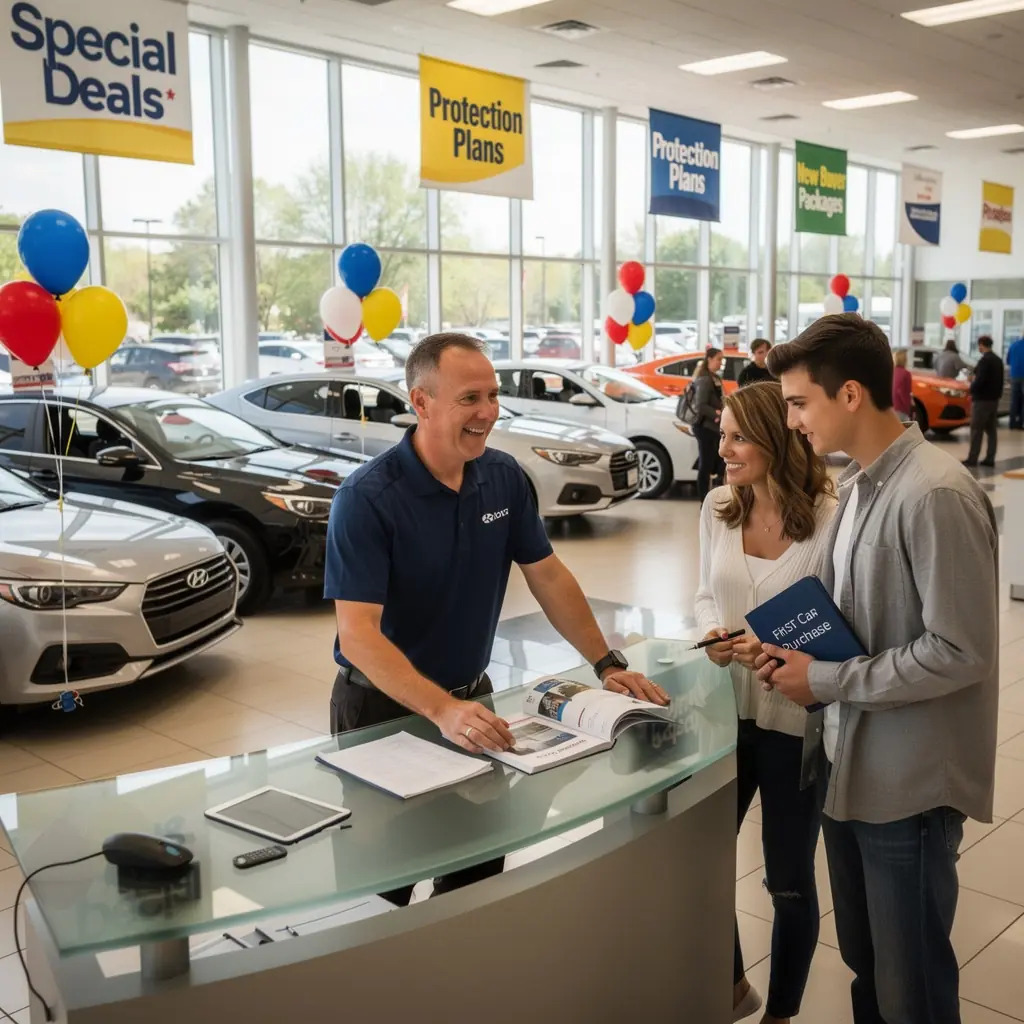 Дорожная помощь с изображением механика, помогающего водителю.